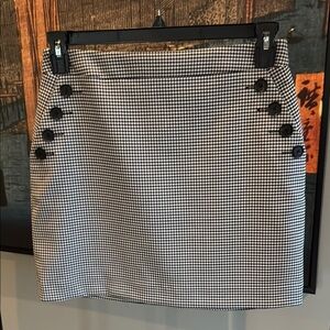 Veronica Bears Black and White Houndstooth Skirt